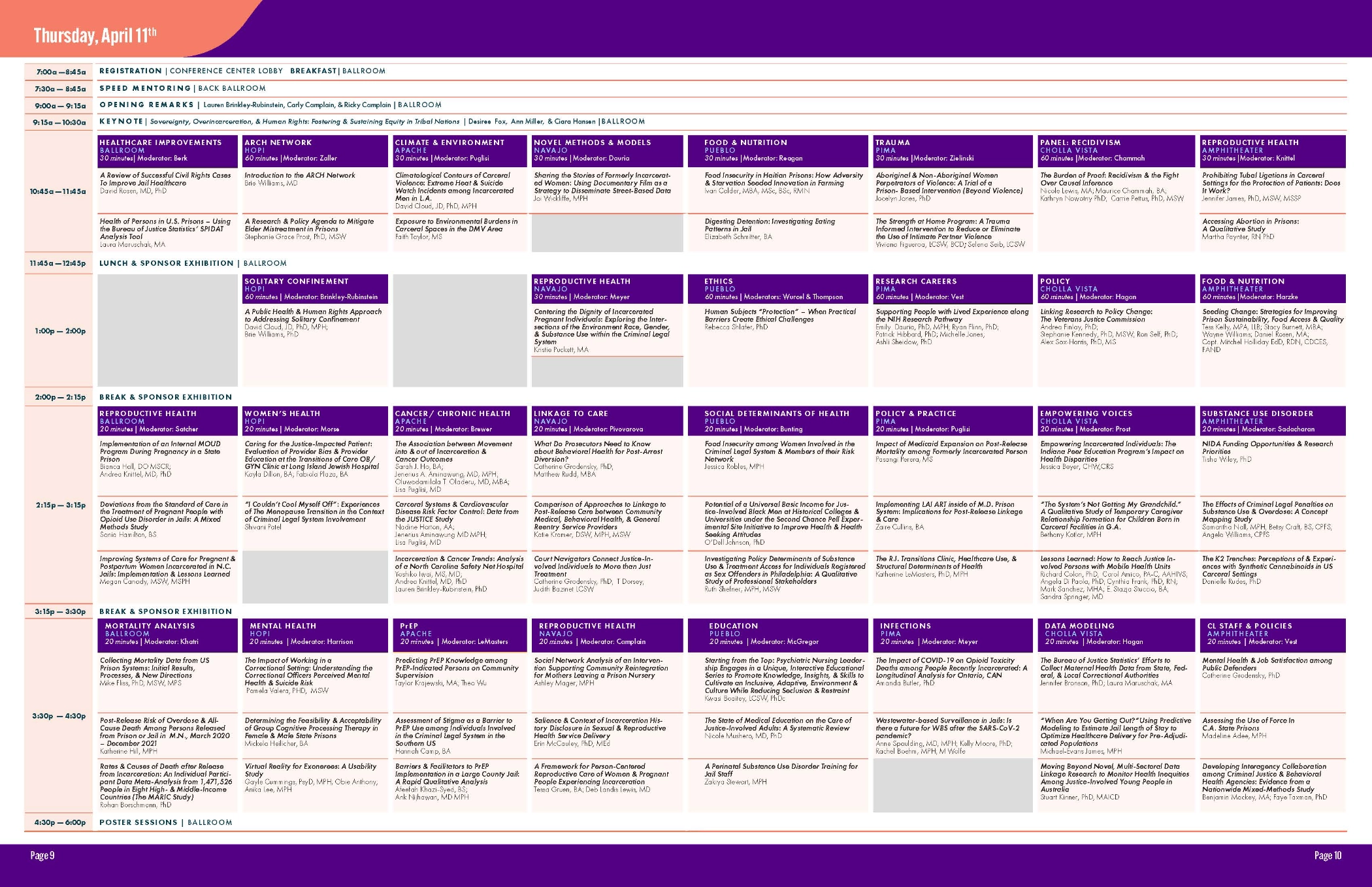 Conference Schedule