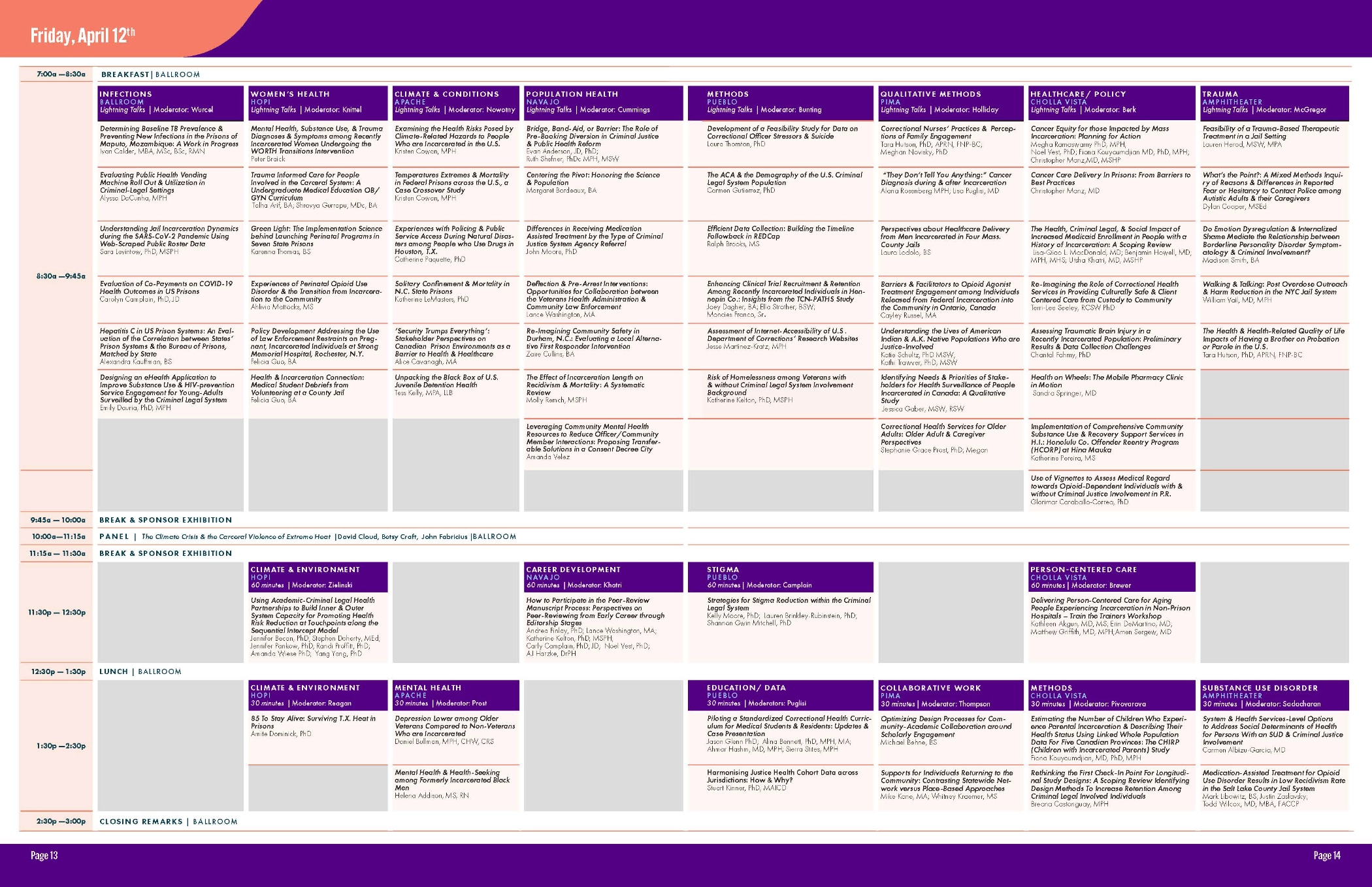 Conference Schedule